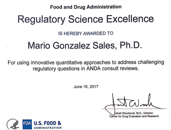 Modeling Great Solutions Regulatory Science Excellence Mario Gonzalez Sales